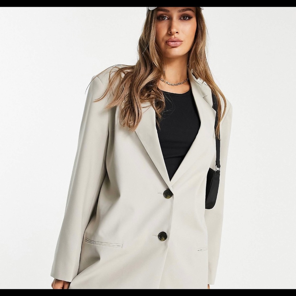 ASOS Oversized Blazer Light Stone 8
